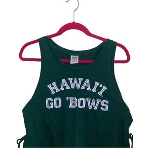Pink Victoria's Secret Hawaii university medium tank top tie sides with graphic
